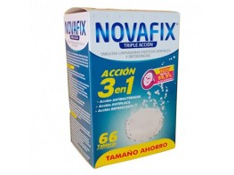Imagen del producto Novafix tabletas limpiadoras triple acción de 66 unidades