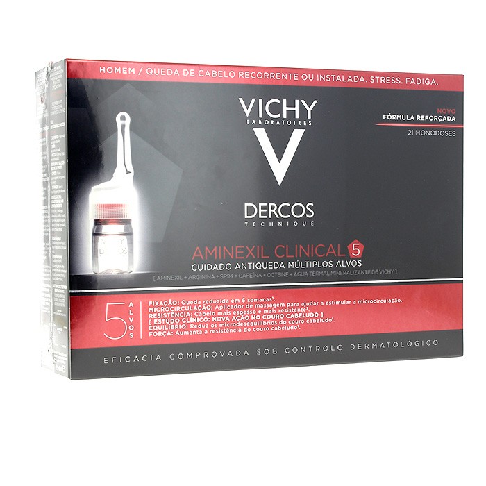 Vichy Dercos Aminexil Clinical hombre 21 ampollas